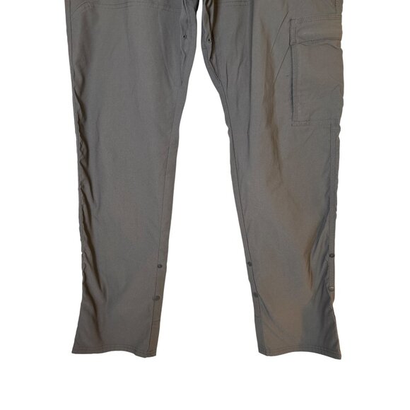 prAna Mens O/S Stretch Zion Pant II Relaxed Fit Gray Cargo Hiking Snap Pants - Picture 4 of 10